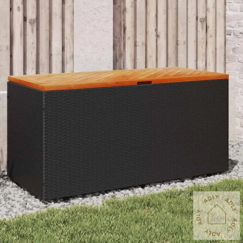 Putekasse Svart 110X50X54 Cm Polyrotting Akasie