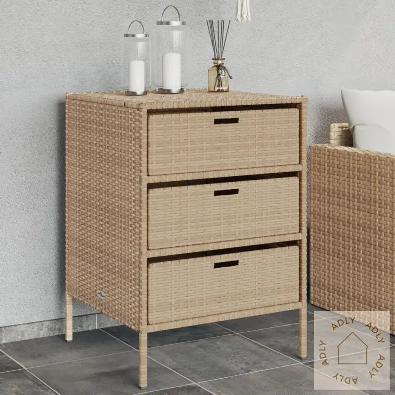 Putekasse Beige 55X59X80 Cm Polyrotting