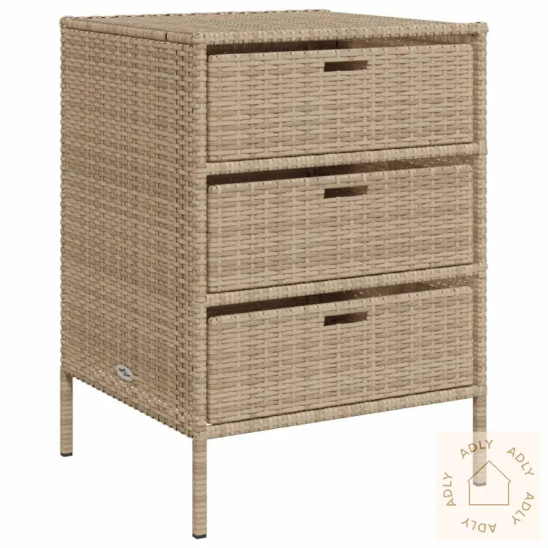 Putekasse Beige 55X59X80 Cm Polyrotting