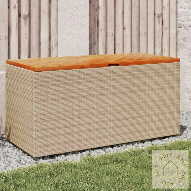 Putekasse Beige 110X50X54 Cm Polyrotting Akasie