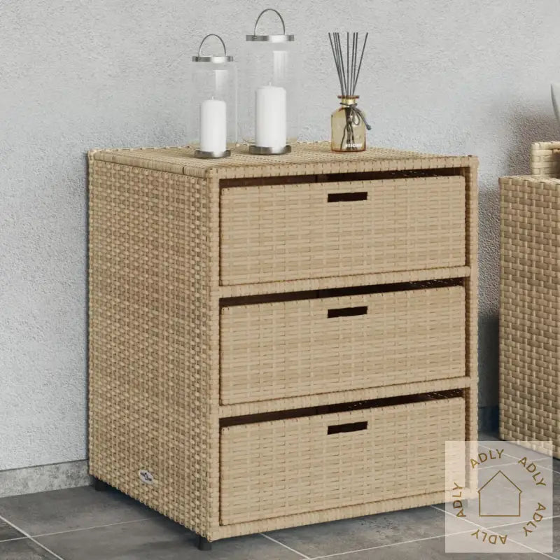 Putekasse Beige 55X59X69 Cm Polyrotting