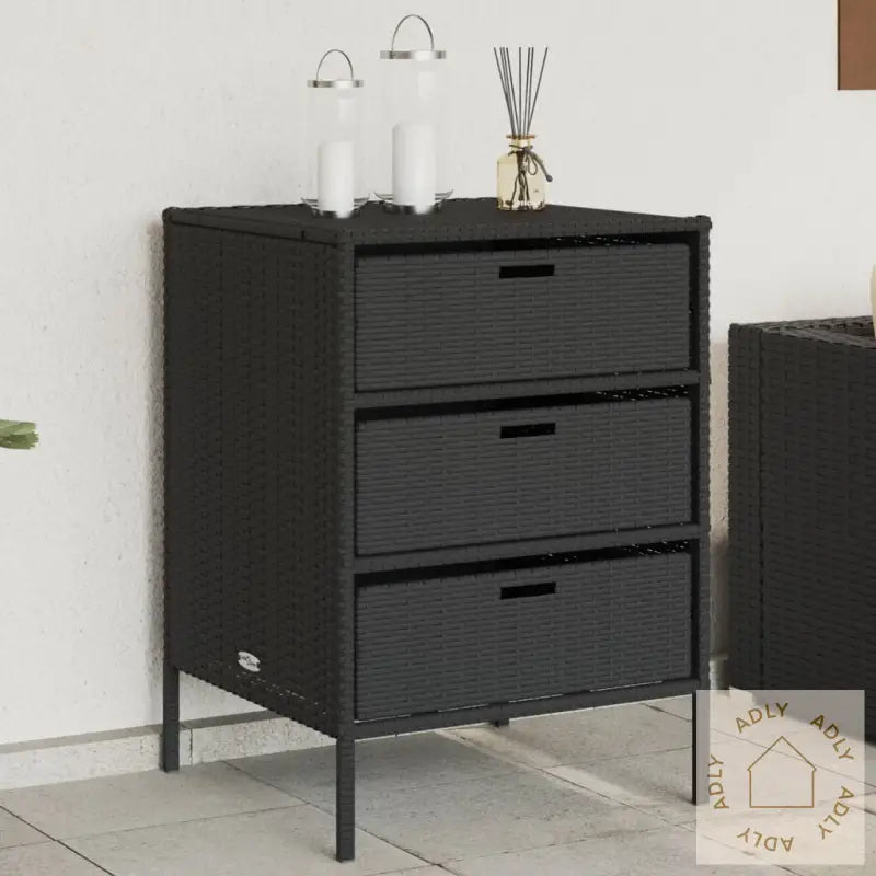 Putekasse Svart 55X59X80 Cm Polyrotting