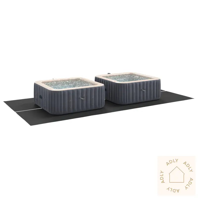 Rektangulært Bassengtrekk Svart Polyetylen 500 X 250 Cm Holdbart
