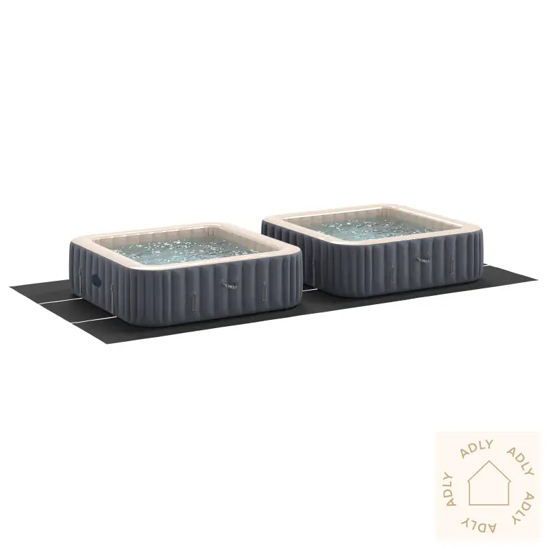 Rektangulært Bassengtrekk Svart Polyetylen 640 X 321 Cm Holdbart