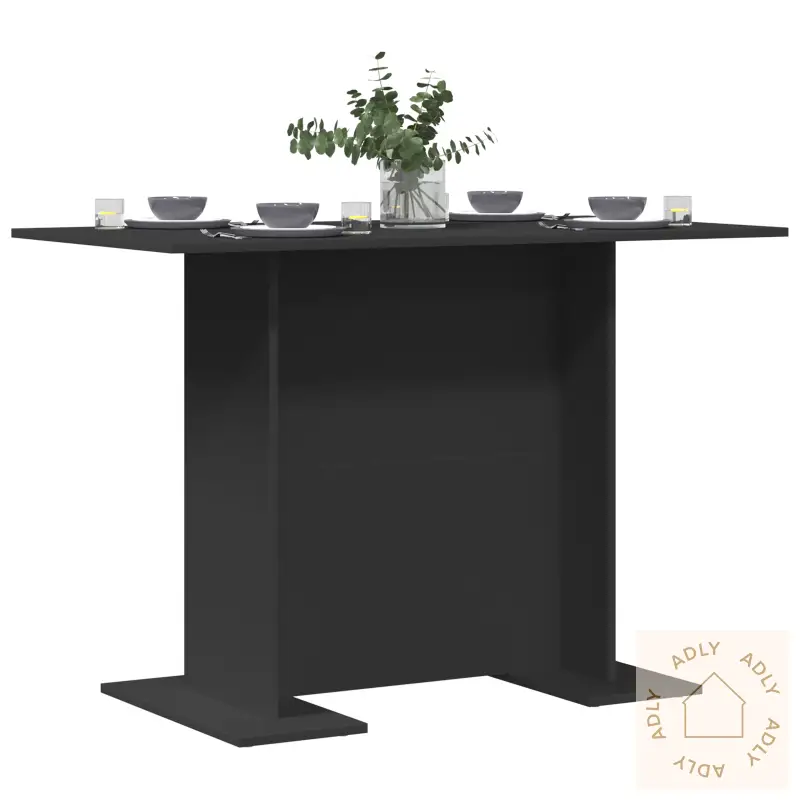 Spisebord Svart 100X60X75 Cm Laget Av Kompositttre