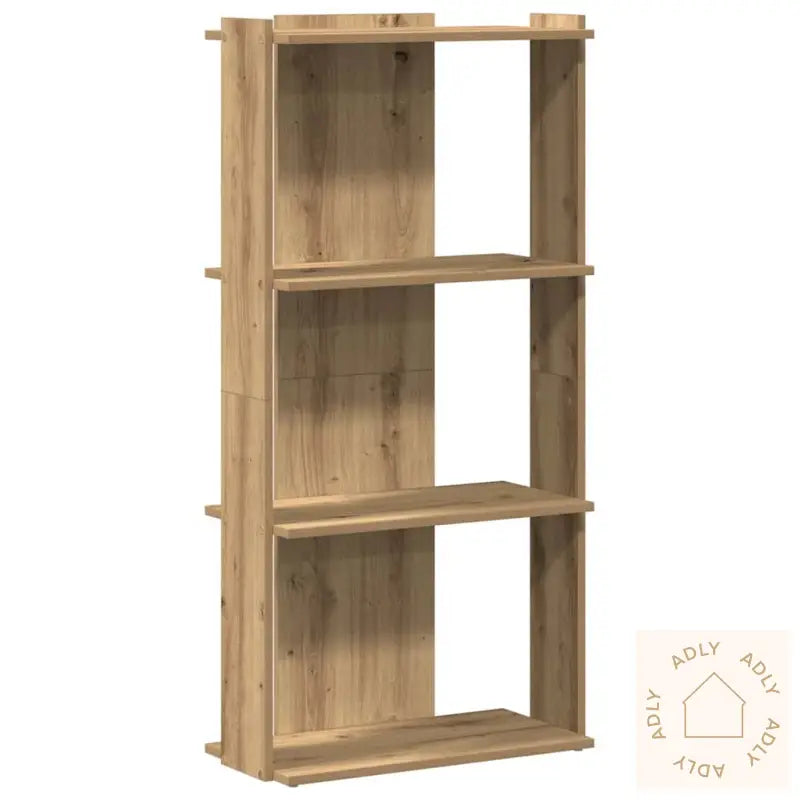 Bokhylle 3 Etasjer Artisan Eik 60X30X120 Cm Konstruert Tre