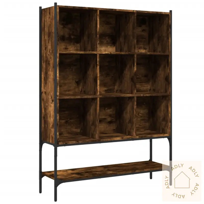 Bokhylle Røkt Eik 102X30X141,5 Cm Konstruert Tre