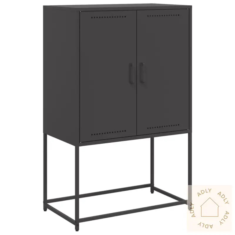 Highboard Svart 68,5X38,5X107 Cm Stål