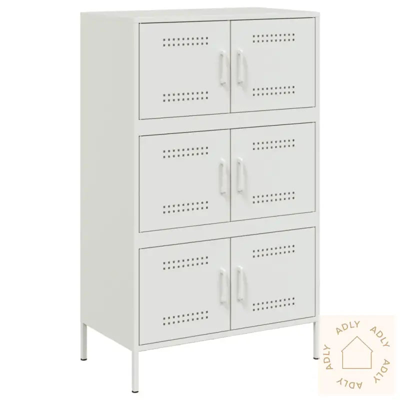 Highboard Hvit 68X39X113 Cm Stål