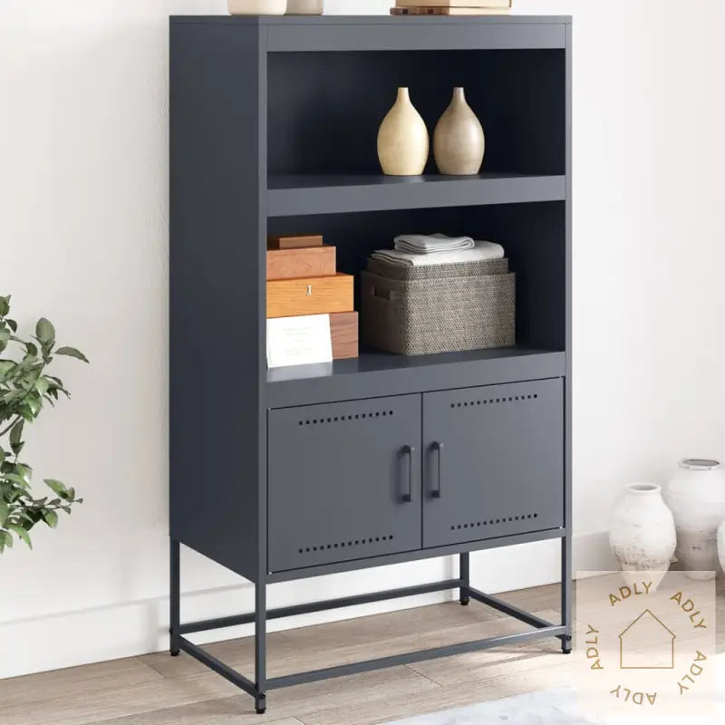 Highboard Antrasitt 68,5X38,5X123,5 Cm Stål