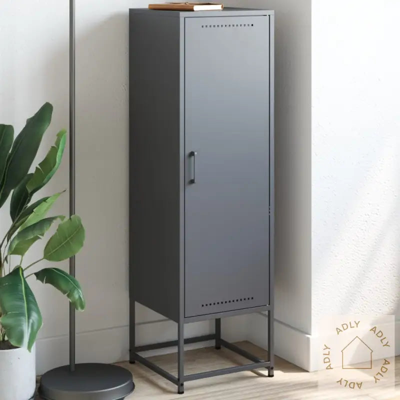 Highboard Antrasitt 36X39X123 Cm Stål