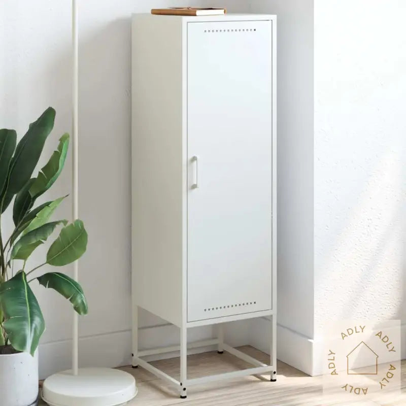 Highboard Hvit 36X39X123 Cm Stål