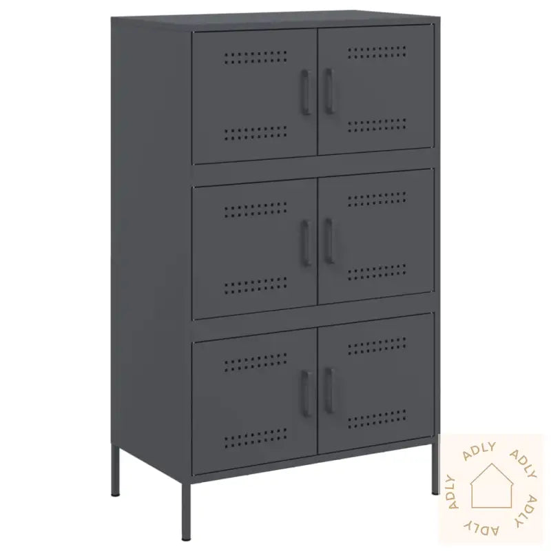 Highboard Antrasitt 68X39X113 Cm Stål