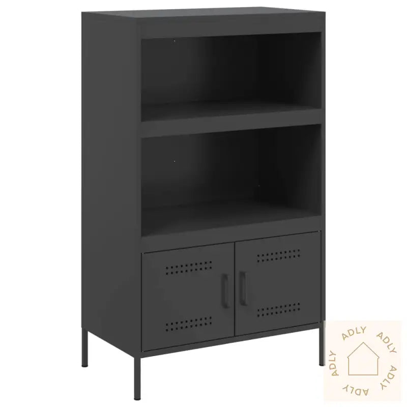 Highboard Svart 68X39X113 Cm Stål