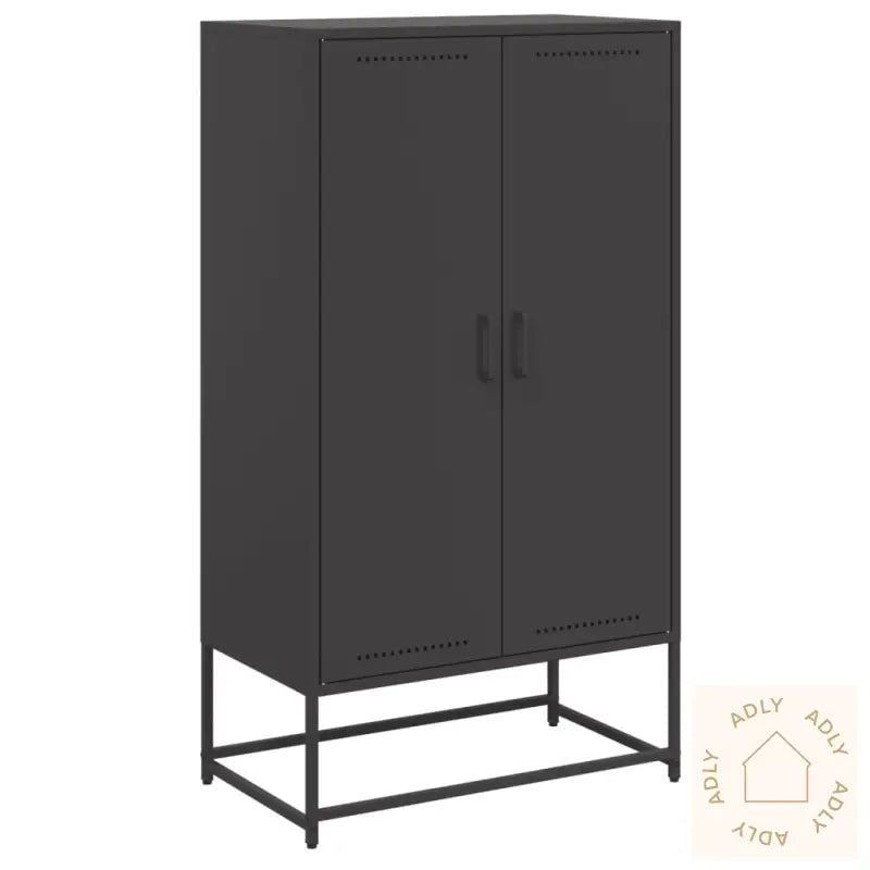 Highboard Svart 68,5X38,5X123,5 Cm Stål