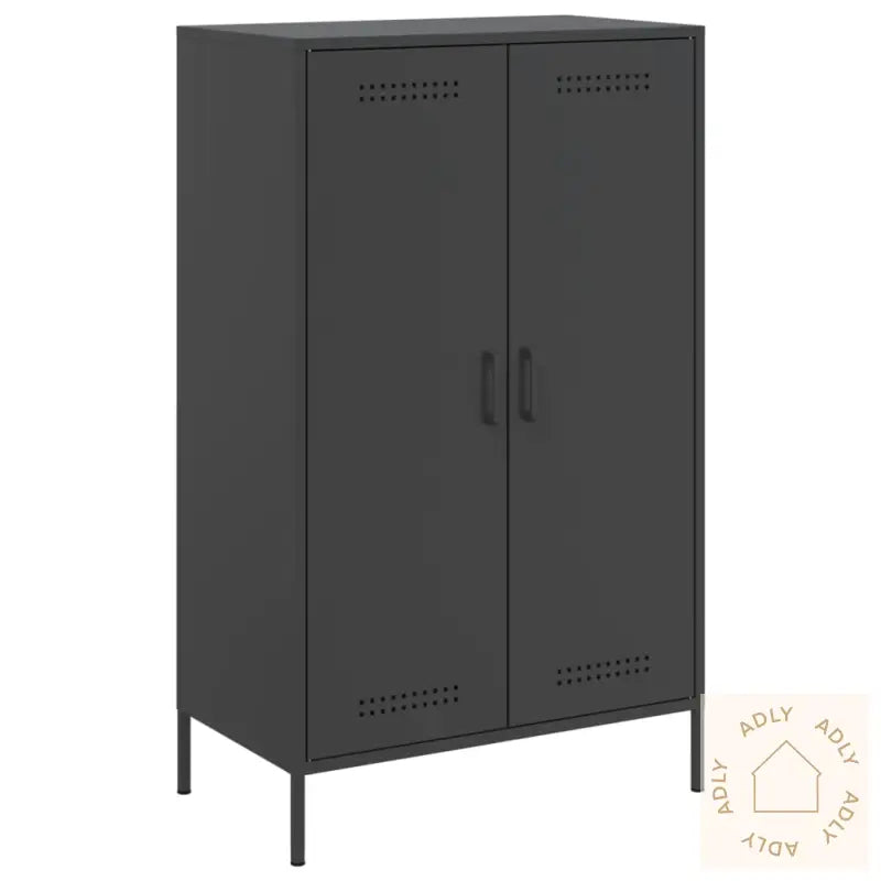 Highboard Svart 68X39X113 Cm Stål