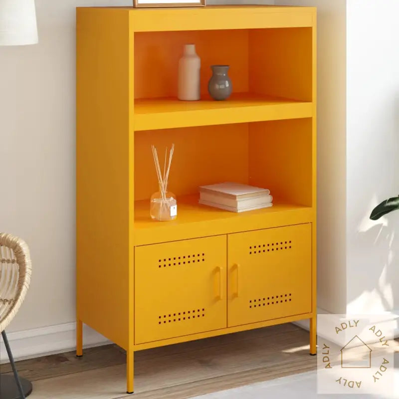 Highboard Sennepsgul 68X39X113 Cm Stål