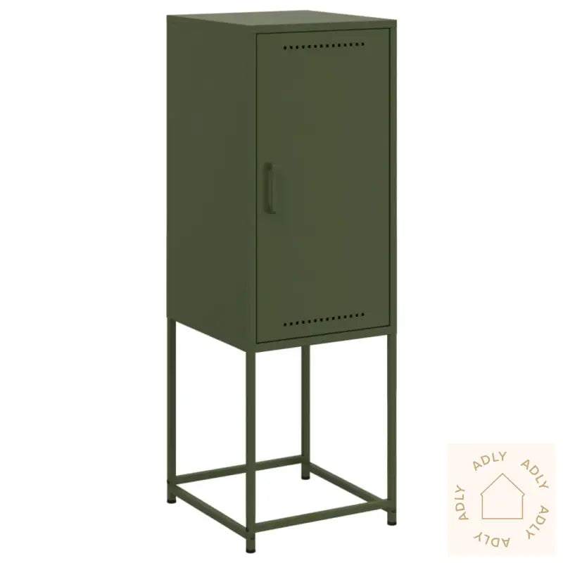 Highboard Olivengrønn 36X39X107 Cm Stål