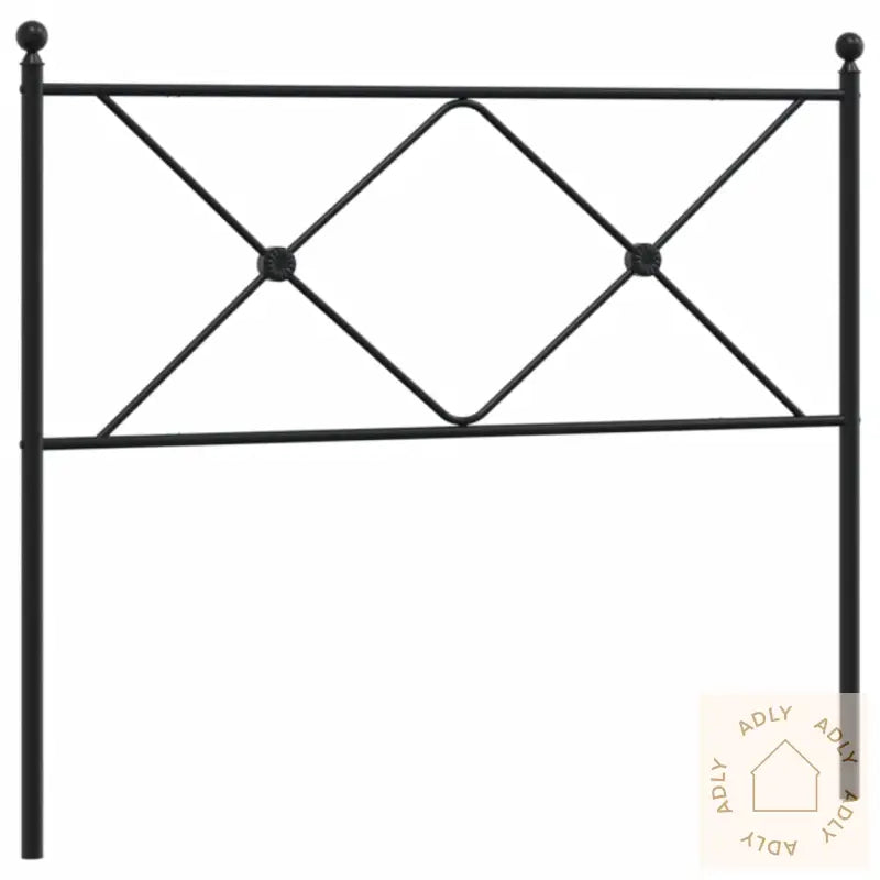 Sengegavl I Metall Svart 107 Cm