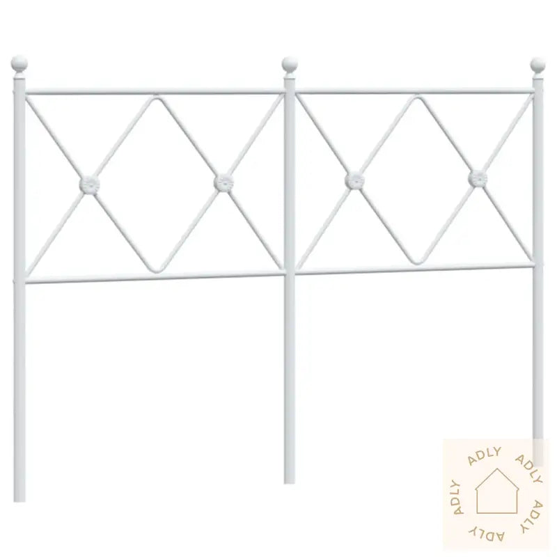 Sengegavl I Metall Hvit 120 Cm