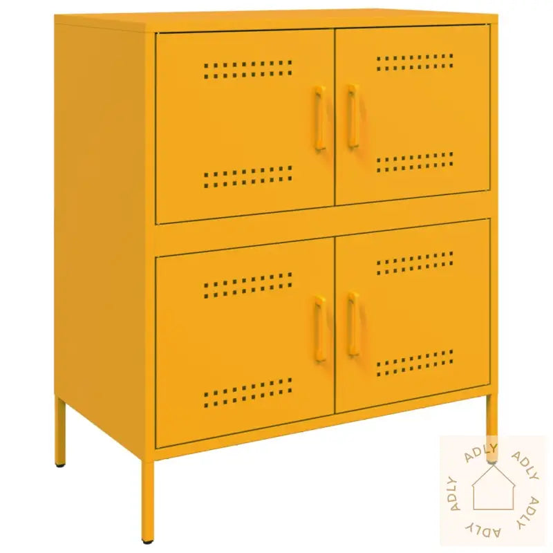 Skjenk Sennepsgul 68X39X79 Cm Stål