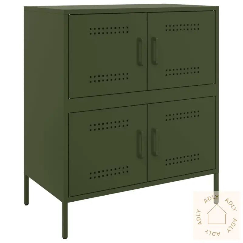 Skjenk Olivengrønn 68X39X79 Cm Stål