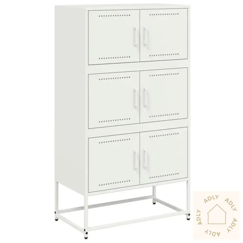 Skjenk Hvit 68,5X38,5X123,5 Cm Stål