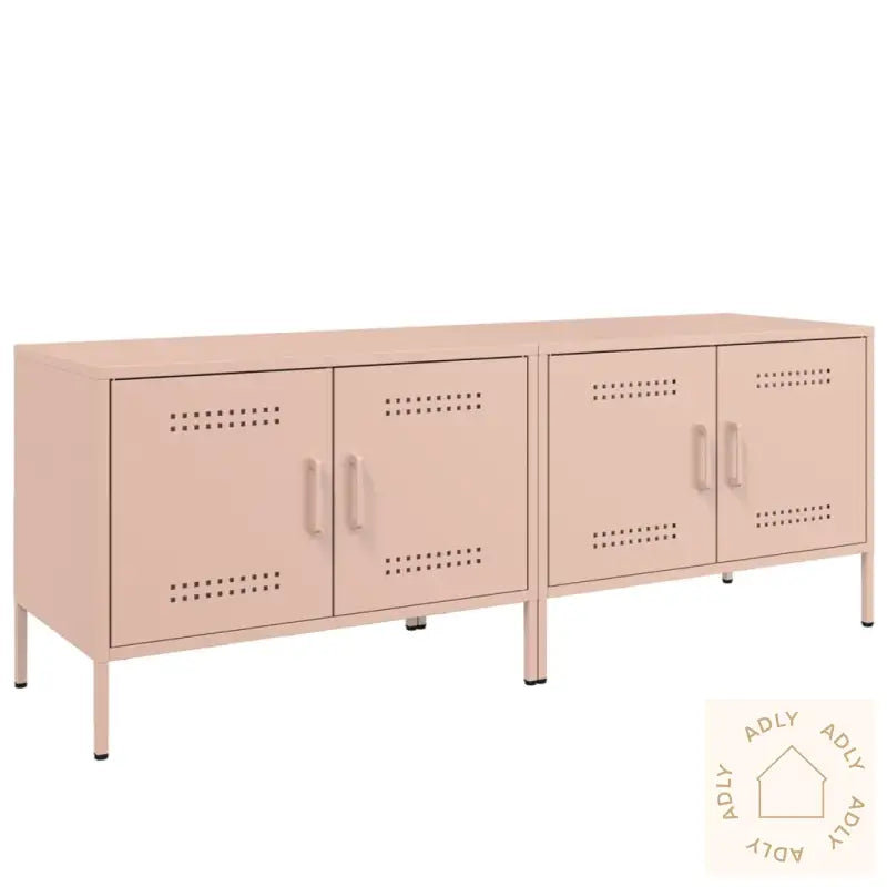 Tv-Benker 2 Stk Rosa 68X39X50,5 Cm Stål