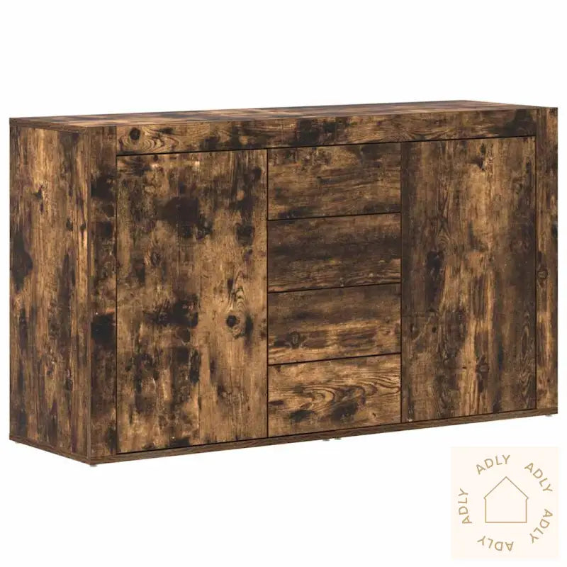 Sideboard Røkt Eik Konstruert Tre 120 X 36 X 69 Cm Sideboard
