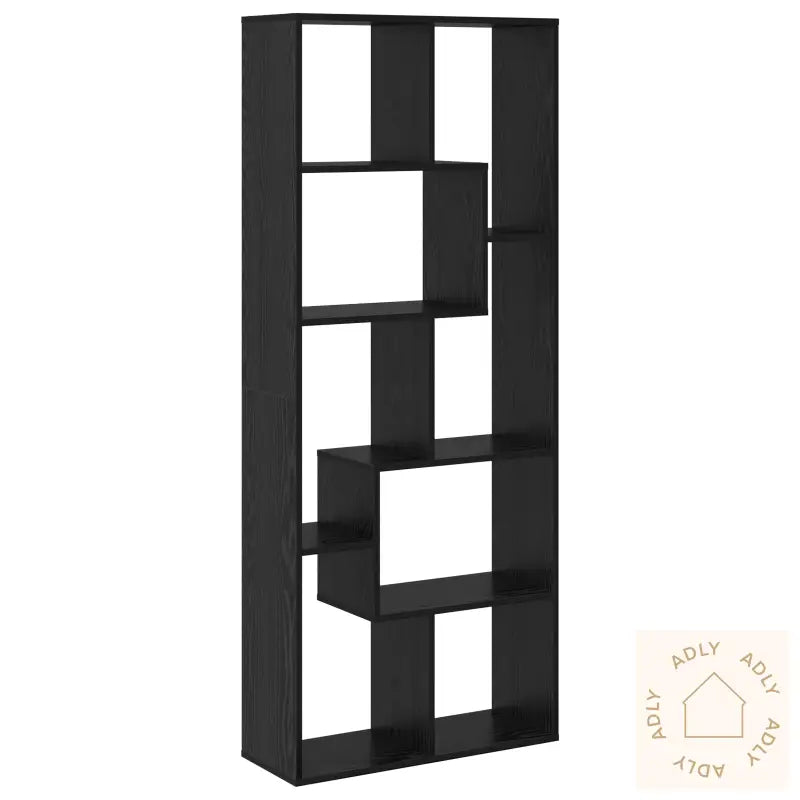 Romdeler Bokhylle Svart Eik 67X25X161.5 Cm Konstruert Tre