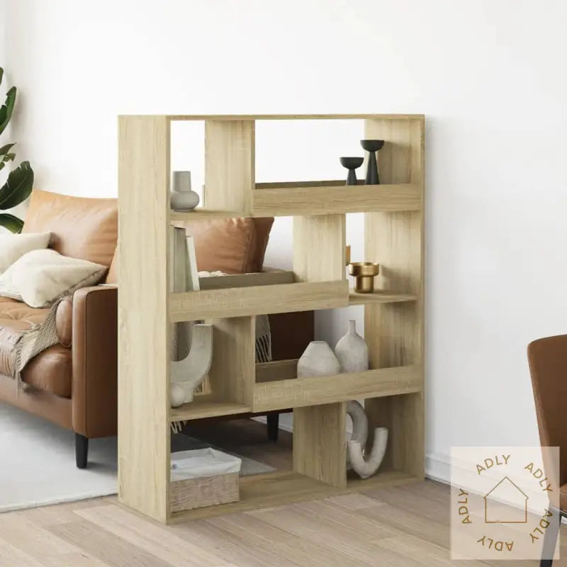 Romdeler Sonoma Eik 100X33X125,5 Cm Konstruert Tre