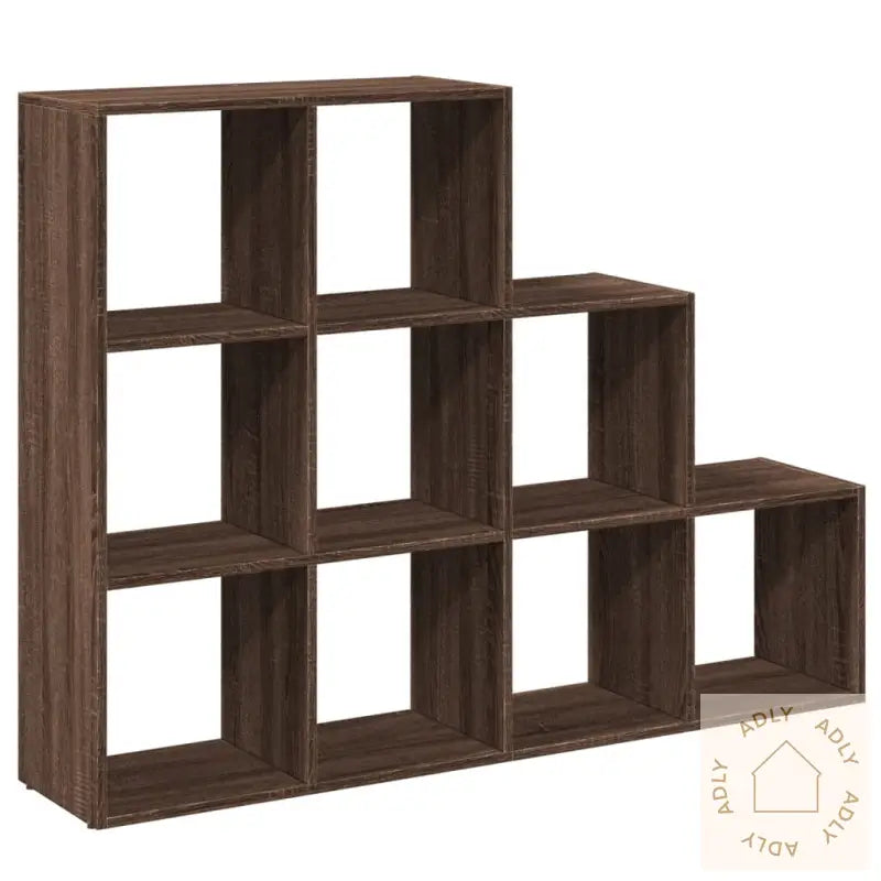 Bokhylle 3 Etasjer Brun Eik 137,5X29X103,5 Cm Konstruert Tre