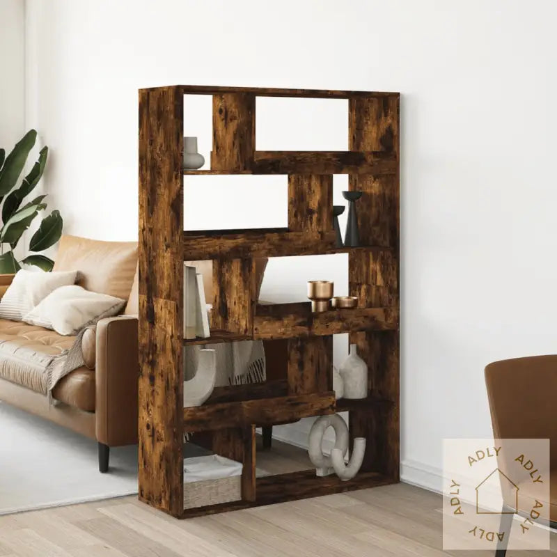 Romdeler Røkt Eik 100X33X156,5 Cm Konstruert Tre
