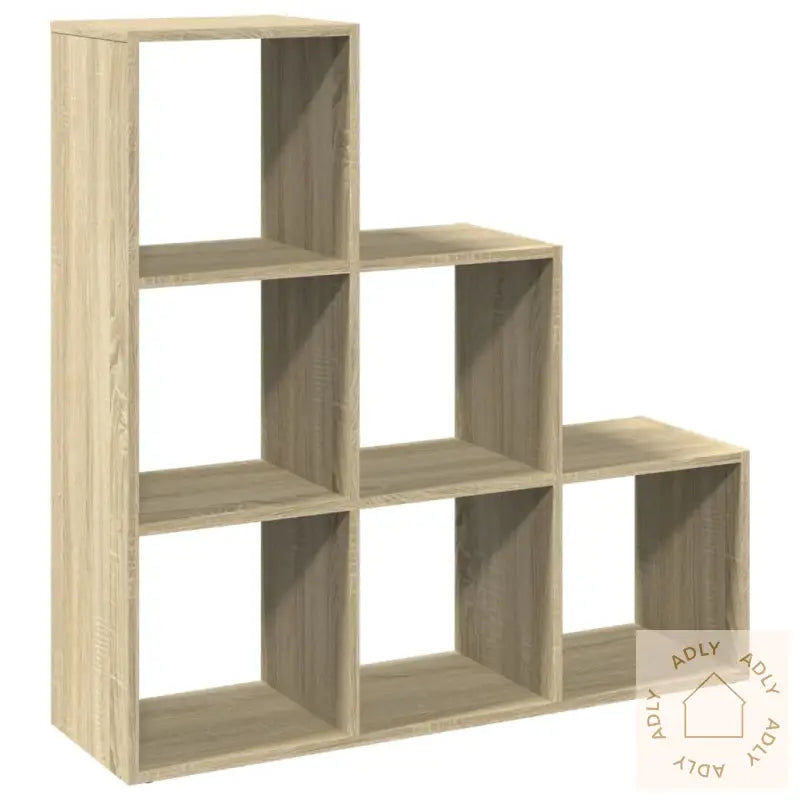 Romdeler Bokhylle 3 Lag Sonoma Eik 99X29X99 Cm Konstruert Tre