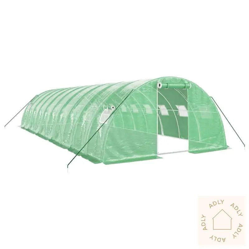 Drivhus Med Stålramme Grønn 40 M² 10X4X2 M