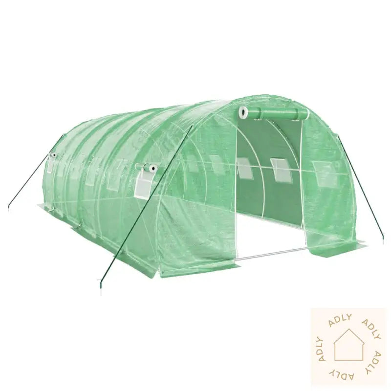 Drivhus Med Stålramme Grønn 18 M² 6X3X2 M