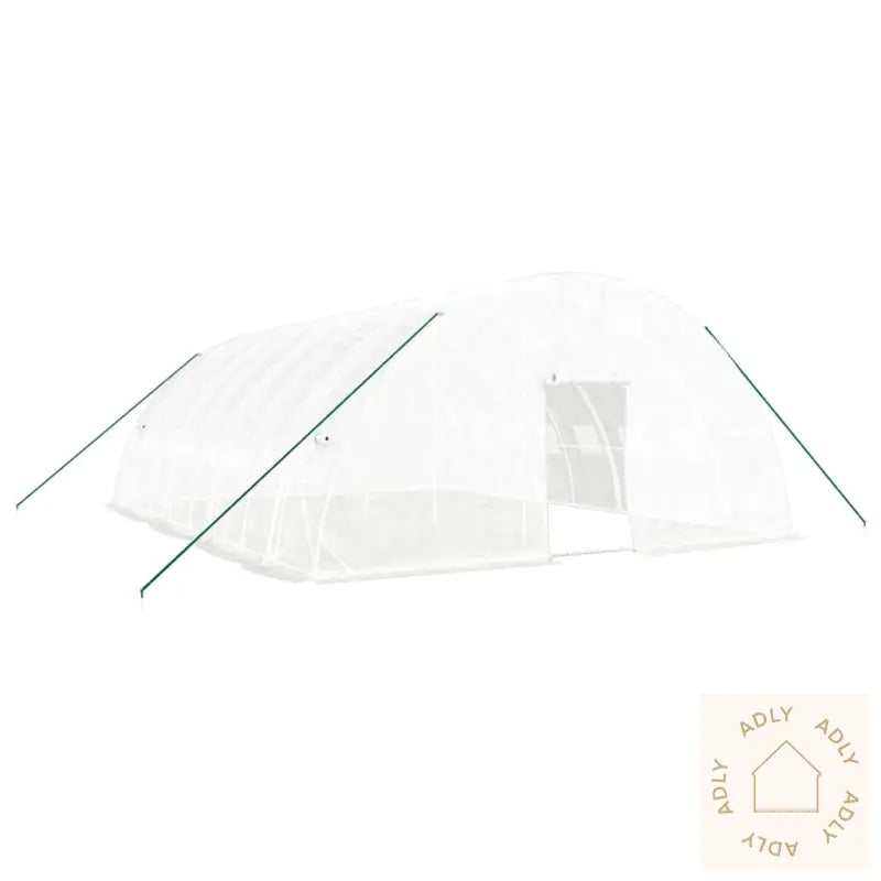 Drivhus Med Stålramme Hvit 48 M² 8X6X2,85 M