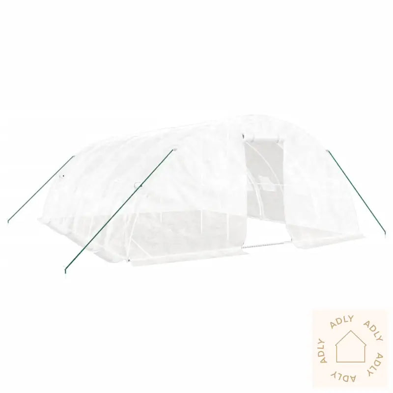 Drivhus Med Stålramme Hvit 30 M² 6X5X2,3 M