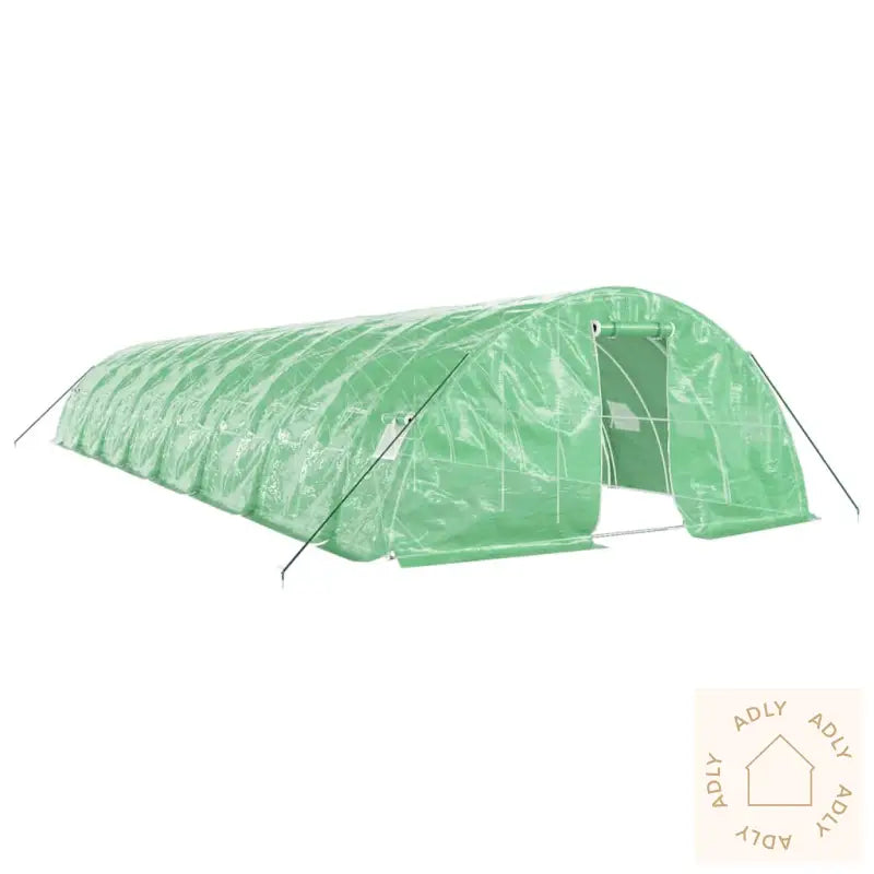Drivhus Med Stålramme Grønn 80 M² 16X5X2,3 M
