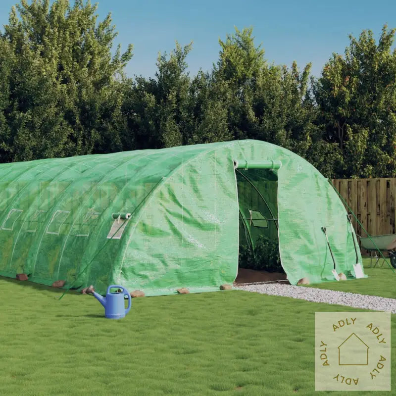 Drivhus Med Stålramme Grønn 120 M² 24X5X2,3 M