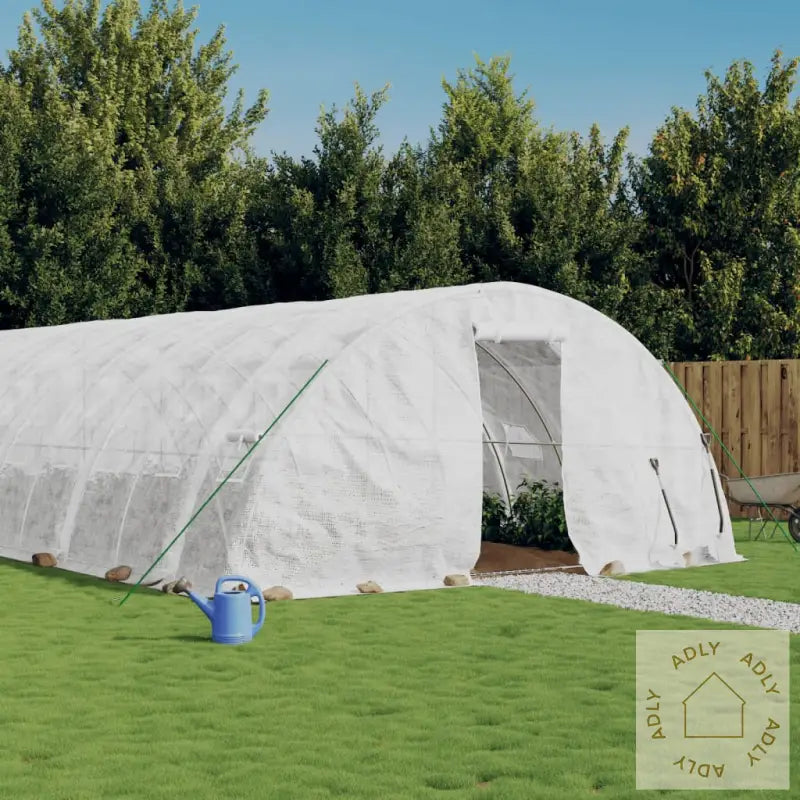 Drivhus Med Stålramme Hvit 30 M² 6X5X2,3 M