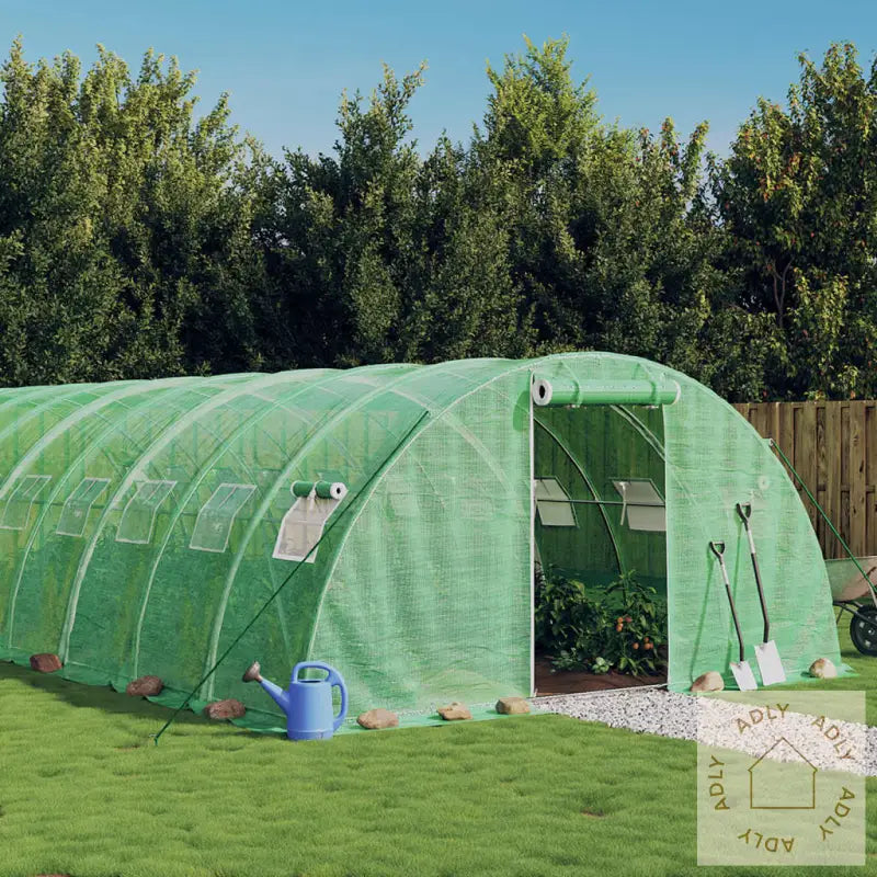 Drivhus Med Stålramme Grønn 24 M² 6X4X2 M