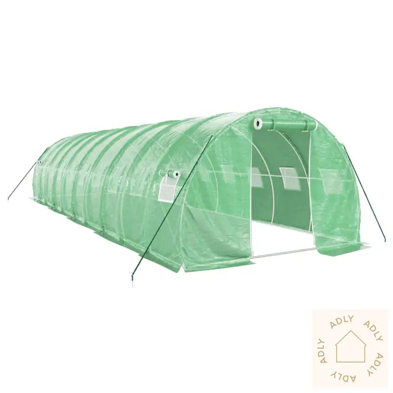 Drivhus Med Stålramme Grønn 32 M² 16X2X2 M