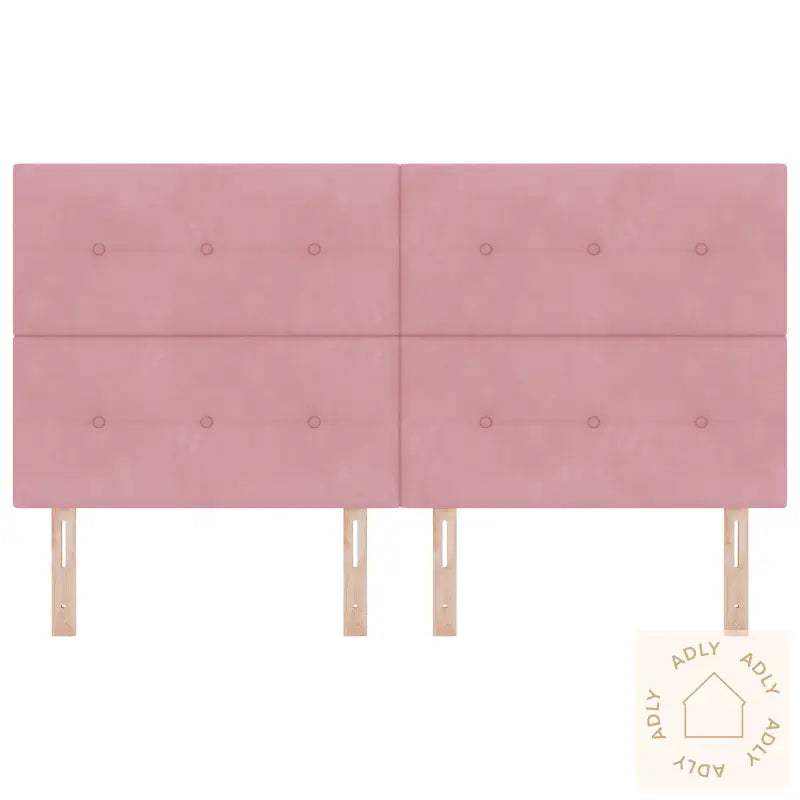Sengegavl Med Knapper Tuftet Rosa 180 Cm Fløyel