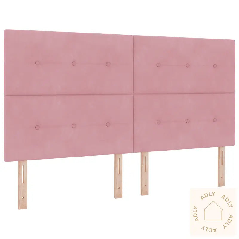 Sengegavl Med Knapper Tuftet Rosa 180 Cm Fløyel