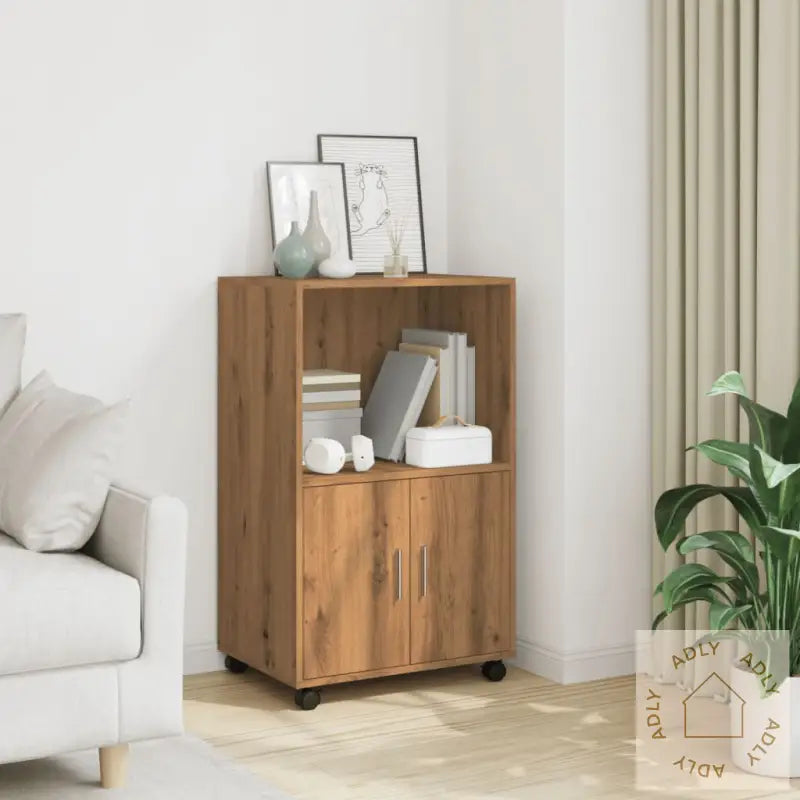 Rulleskap Artisan Eik 55X40X91 Cm Konstruert Tre