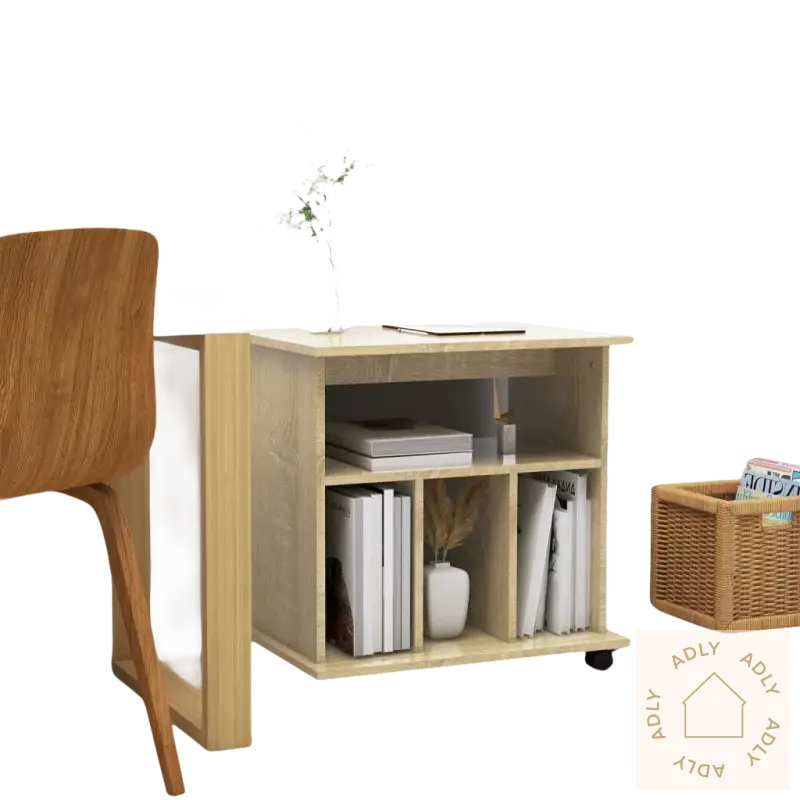 Light wood-tone Rulleskap i Sonoma Eik for praktisk oppbevaring hjemme og på kontoret