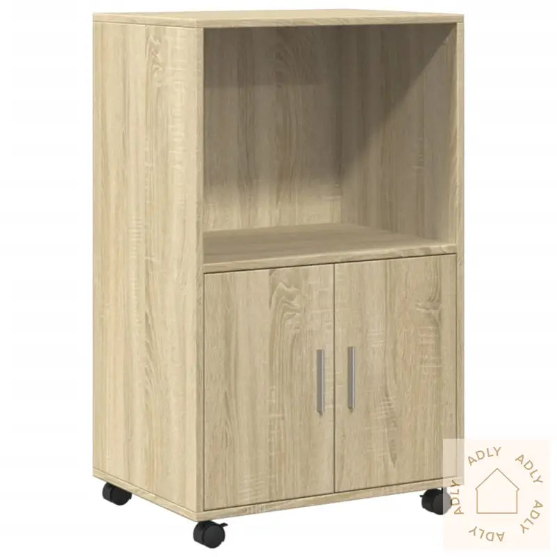 Rulleskap Sonoma Eik 55X40X91 Cm Konstruert Tre