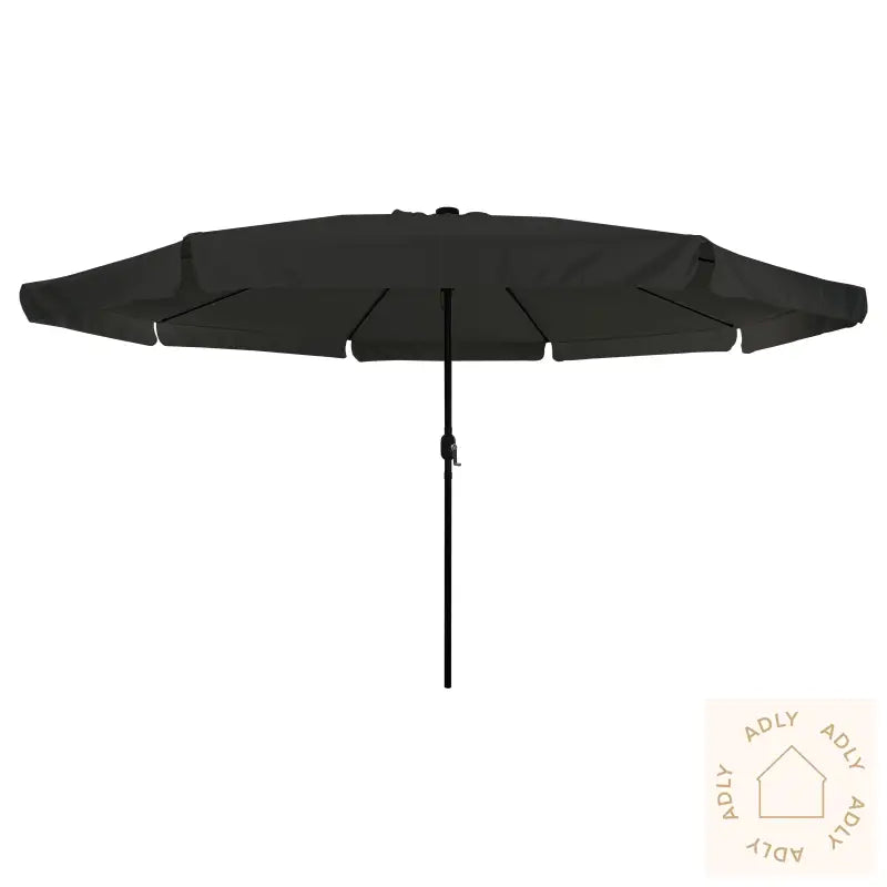 Hageparasol Med Led-Lamper 395X245 Cm Svart