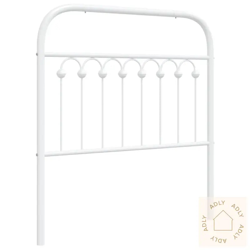 Sengegavl I Metall Hvit 90 Cm
